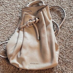 Michael Kors Cream Leather Backpack